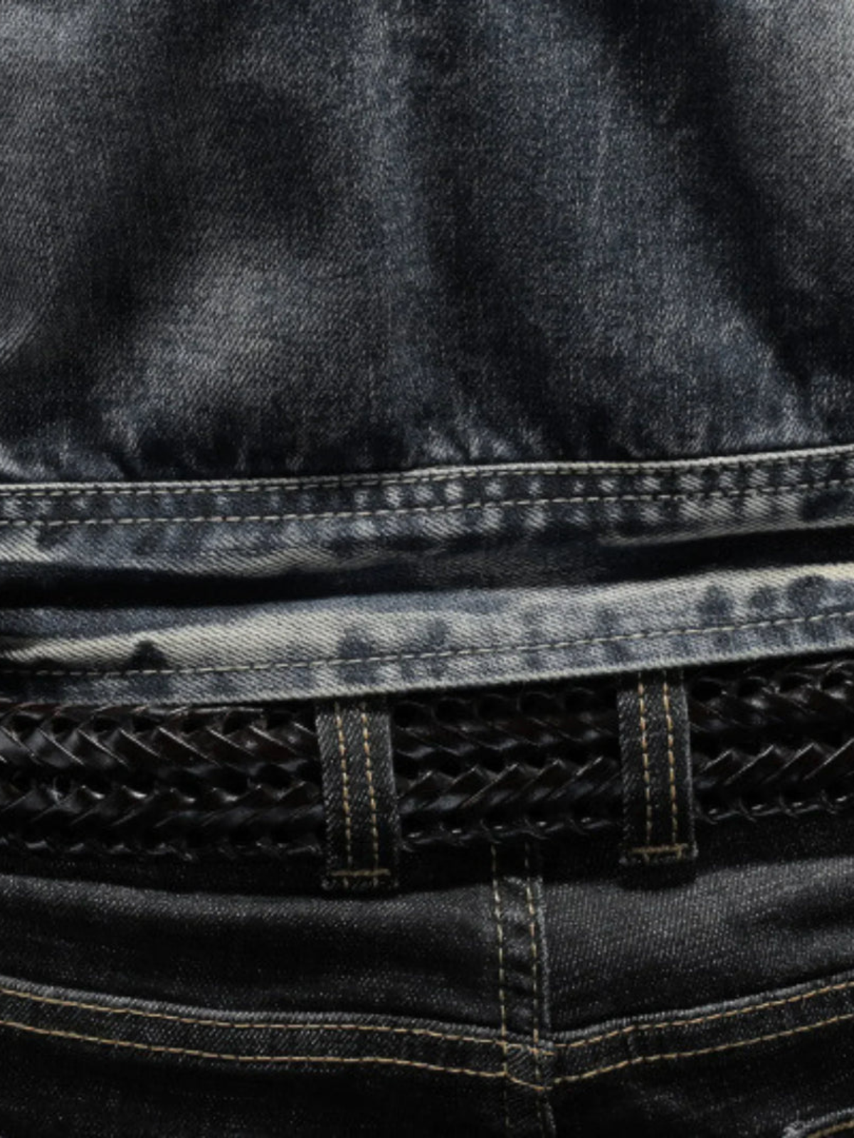 EUSEBIO - GIACCA DI JEANS BIKER