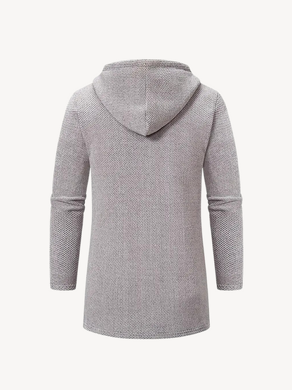 OLIMPIO - CAPPOTTO TRICOT CON CAPPUCCIO